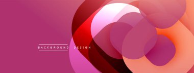 Soyut kompozisyon. Üst üste binen daireler dinamik görsel efekt yaratır. Sıcak renk paleti modern estetik sunarak tasarıma hükmediyor..