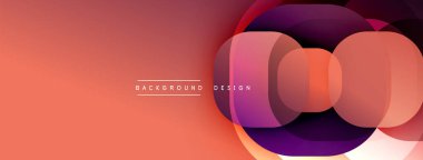 Soyut eğim arkaplanı. Üst üste binen daireler modern görsel efektler yaratır. Kalın renkler kompozisyona hakim, parlak tasarım sunuyor.