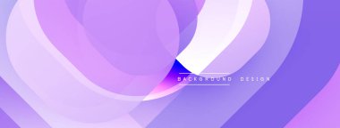 Soyut mor tasarım, üst üste binen daireler. Yumuşak eğimler akış yaratır, modern estetik. Mevcut en küçük metin.