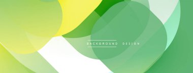 Soyut arkaplan özellikleri üst üste binen şeffaf çemberler. Renkler sarı, kireç, nane, beyazdan beyaza kadar değişiyor. Modern tasarım ögesi.