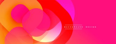 Soyut, enerjik daireler çakışıyor ve dinamik bir değişim etkisi yaratıyor. Sıcak renkler kompozisyona hakim, enerji ve hareket öneriyor..