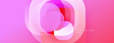 Soyut pembe tasarım. Üst üste binen daireler dinamik görsel efekt yaratır. Dereceli gölgeler pürüzsüz geçiş ve modern estetik sunar.