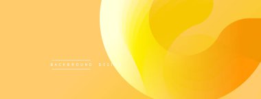 Soyut arkaplan düz, üst üste binen sarı şekillere sahiptir. Sıcak renk paleti modern, dinamik görsel efekt yaratır.