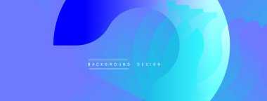 Soyut mavi eğimler akan şekiller yaratır. Modern tasarım sakin, dinamik görsel deneyimi çağrıştırıyor. Yumuşak geçişler, katmanlı biçimler.