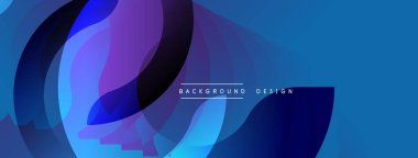 Soyut sıvı şekilleri, canlı maviler, morlar dinamik bir zemin oluşturur. Dijital projeler için modern tasarım ögesi.