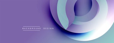 Soyut mor tasarım katmanlı dairesel şekiller içerir. Gradyan renkler modern, akıcı görsel efektler yaratır. Çeşitli projeler için minimalist arkaplan.