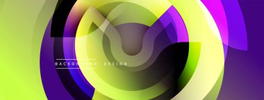 Soyut, enerjik çemberler dinamik akış yaratır. Gradyan renkler harmanlanarak modern arkaplan tasarımı oluşturur. Pürüzsüz şekiller hareketi, enerjiyi akla getiriyor.