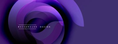 Soyut mor katmanlar girdap dinamik bileşim oluşturur. Gradyan gölgeler modern görsel efekt sunar. Minimalist tasarım arka planlara uyar.