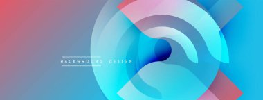 Soyut renkli katmanlar dinamik görsel efekt yaratır. Yumuşak eğimler, dairesel şekiller kompozisyona hakim. Modern tasarım ögesi.