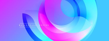 Soyut sıvı şekiller, canlı renklerin karışımı. Modern tasarım, pürüzsüz gradyanlar dinamik görsel efekt yaratır. Mor, mavi, pembe renkler egemen.