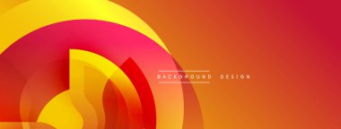 Soyut gradyanlar dinamik katmanlar oluşturur. Sıcak renkler kompozisyona hükmediyor, enerji ve hareket izlenimi veriyor. Modern tasarım ögesi.