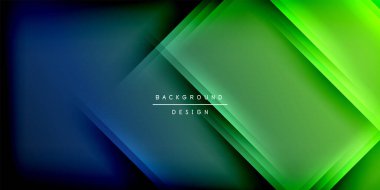 Soyut katmanlı tasarım. Koyu maviden parlak yeşile geçiş. Modern estetik, dijital arkaplanlar için uygun.