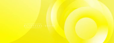 Parlak sarı soyut arkaplan. Eşmerkezli daireler dinamik görsel efekt yaratır. Yumuşak eğimler modern estetik sunar. Basit, temiz tasarım..