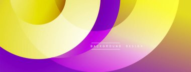 Soyut renk çakışan daireler dinamik gradyan arkaplan oluşturur. Modern tasarım, canlı renkler, yumuşak geçişler..