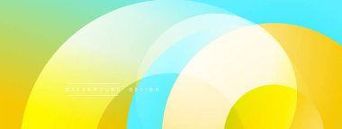 Soyut arkaplan özellikleri üst üste biniyor. Renkler sarı, turkuaz, açık yeşil, beyaz. Modern tasarım ögesi.