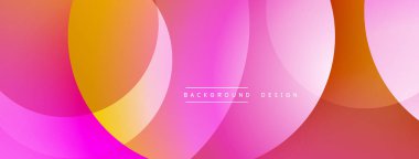 Soyut pembe, turuncu katmanlar modern arka plan yaratır. Yumuşak eğimler, üst üste binen daireler görsel cazibe sunar. Minimalist tasarım.