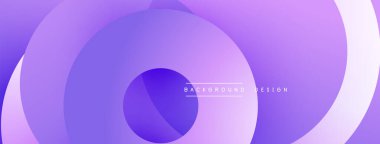 Soyut mor katmanlar dairesel tasarım yaratır. Yumuşak eğimler derinliği, modern estetiği akla getiriyor. Minimalist arkaplan.