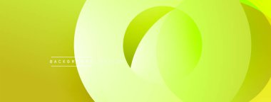 Soyut arkaplan özellikleri üst üste biniyor. Dereceli gölgeler, açık sarı, limon yeşili renkler kullanarak derinlik yaratır. Minimalist tasarım.
