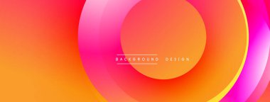 Soyut canlı katmanlar dinamik dairesel bileşim yaratır. Sıcak renkler hakim, modern görsel cazibe sunuyor..