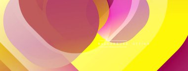 Soyut renkli katmanlar akışkan dinamik bileşim yaratır. Yumuşak eğimler pembeleri, sarıları, portakalları harmanlıyor. Modern tasarım ögesi.