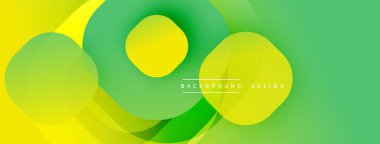 Soyut, enerjik bir arkaplan. Üst üste binen daireler pürüzsüz eğimler yaratıyor, sarıdan yeşile olan benzerlikler kompozisyona hakim oluyor. Modern tasarım ögesi.
