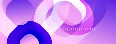 Soyut mor tasarım, üst üste binen daireler, gradyanlar. Modern estetik, pürüzsüz geçişler dinamik görsel efekt yaratır.