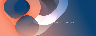 Soyut şekiller örtüşüyor, canlı renk değişimleri yaratıyor. Modern tasarım pürüzsüz geçişler, yumuşak renkler, dinamik kompozisyon içerir.