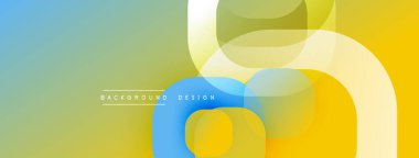 Soyut renkli şekiller çakışıyor. Gradyan renkler modern görsel efekt yaratır. Arkaplan tasarımı pürüzsüz geçişler, canlı tonlar içerir.