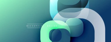 Soyut arkaplan özellikleri üst üste binen yuvarlak şekiller. Derece renkleri maviye geçerek derinlik yaratıyor. Minimalist tasarım.