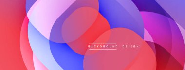 Soyut renkli çakışan daireler dinamik görsel efekt yaratır. Pürüzsüz gradyanlar, canlı renkler, modern tasarım elementleri harmanlarlar.