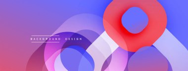Soyut kompozisyon. Üst üste binen daireler dinamik görsel efekt yaratır. Gradyan renkler harmanlanır, modern arkaplan tasarımı oluşturulur.