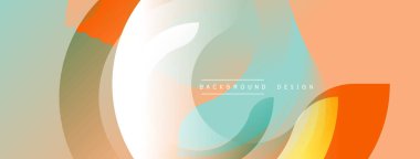 Soyut tasarım özellikleri üst üste binen daireler, yumuşak renkler. Modern estetik, arka planlar ve sunumlar için uygun. Minimalist stil.
