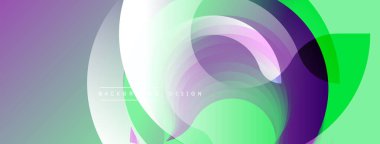 Soyut sıvı şekiller, canlı renklerin karışımı. Modern tasarım, pürüzsüz eğimler dinamik kompozisyon yaratır. Açık mor, yeşil renkler egemen.