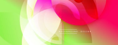 Soyut, canlı katmanlar akışkan şekiller yaratır. Yeşil, pembe, kırmızı renkler kusursuz bir şekilde harmanlanır. Arka planlar için modern tasarım ögesi.