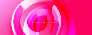 Soyut pembe tasarım. Eşmerkezli daireler dinamik görsel efekt yaratır. Çeşitli projeler için modern, canlı bir arkaplan.