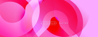 Soyut pembe tasarım. Üst üste binen daireler dinamik görsel efekt yaratır. Projeler için modern, canlı bir arkaplan.