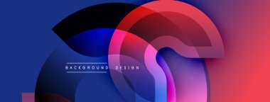 Soyut sıvı şekilleri örtüşür, canlı gradyanlar yaratır. Pembe, modern tasarım öğesine mavi geçişler.