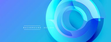 Soyut mavi katmanlar dinamik dairesel tasarım yaratır. Gradyan gölgeler, arka planlar için uygun modern görsel cazibe sunar.