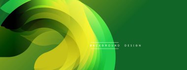 Soyut yeşil katmanlar dinamik akış yaratır. Arka planlar, sunumlar, markalaşma için modern tasarım öğesi. Yumuşak gradyanlar görsel ilgi sunar.