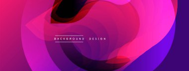 Soyut sıvı şekiller, canlı mor renkler, mor renkler. Modern tasarım, pürüzsüz gradyanlar dinamik bileşim oluşturur.