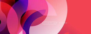 Soyut renk çakışan daireler dinamik gradyan arkaplan oluşturur. Modern tasarım, canlı renkler, yumuşak geçişler..