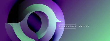 Soyut gradyan katmanlar dinamik dairesel bileşim oluşturur. Pürüzsüz renk geçişleriyle modern tasarım. Minimalist estetik.