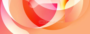 Soyut renkli şekiller örtüşür, dinamik görsel efekt yaratır. Sıcak tonlar kompozisyona hakim, enerji ve modernite öneriyor..