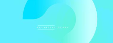 Soyut eğim arkaplanı. Yumuşak kıvrımlar rahatlatıcı görsel efektler yaratır. Açık mavi, turkuaz renkler kompozisyona hakim. Minimalist tasarım.