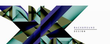 Soyut geometrik tasarım üst üste binen şekiller içerir. Gölgeler arasında deniz mavisi, zeytin, deniz mavisi, siyah. Modern estetik, arka plan veya dijital sanat projeleri için uygun. Minimalist kompozisyon.