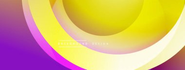 Soyut renkli katmanlar dinamik görsel akış yaratır. Pürüzsüz gradyanlar mor, sarı ve pembe renkleri harmanlarlar. Modern tasarım ögesi.