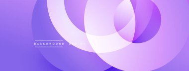 Soyut mor katmanlar akışkan şekiller yaratır. Yumuşak eğimler derinliği, modern tasarım elementlerini gösteriyor. Minimalist estetik.