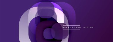 Soyut mor dizayn özellikleri üst üste binen yuvarlak dikdörtgenler. Modern, minimalist stil dinamik görsel efekt yaratır. Yumuşak eğimler mevcut derinlik.