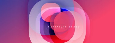 Soyut renkli çemberler çakışıyor. Gradyan gölgeler modern görsel efektler yaratır. Arkaplan tasarımı canlı renkler, pürüzsüz geçişler içerir.