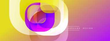 Soyut, parlak daireler, katmanlı şekiller. Sarı, mor renkler modern tasarım yaratır. Pürüzsüz geçişler, yumuşak odaklanma.